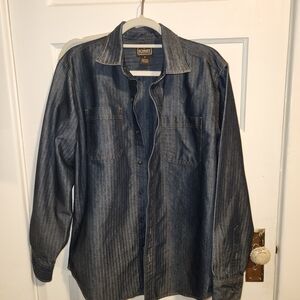 Men's Denim Button-Up Shirt